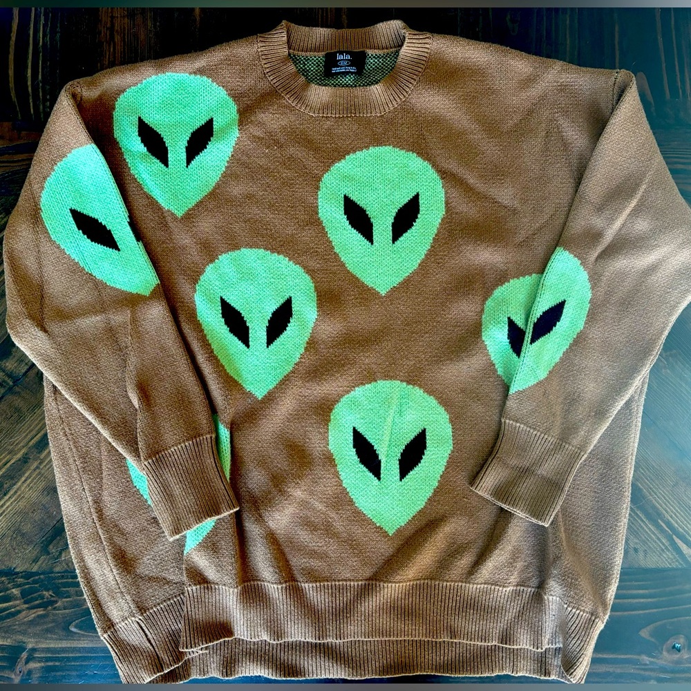 Dressed in Lala Alien Crew Sweater Small/Medium